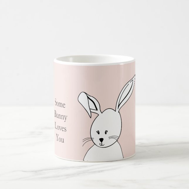 Mug Lapin mignon rose blanc d'amour (Centre)
