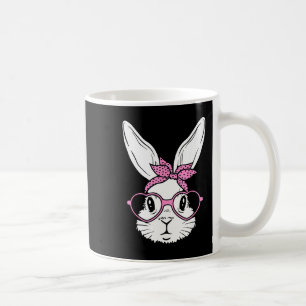 Mug Lapin mignon visage de lapin avec lunettes de coeu