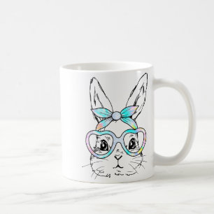 Mug Lapin Mignon Visage de Lapin Tie Dye Lunettes Fill