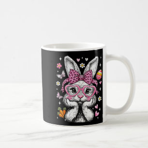 Mug Lapin Mignon Visage de Léopard Coquette Arc de Pâq