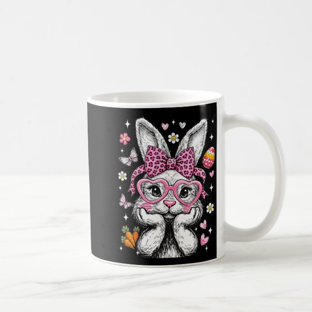 Mug Lapin mignon visage de léopard coquette arc de Pâq (Droite)