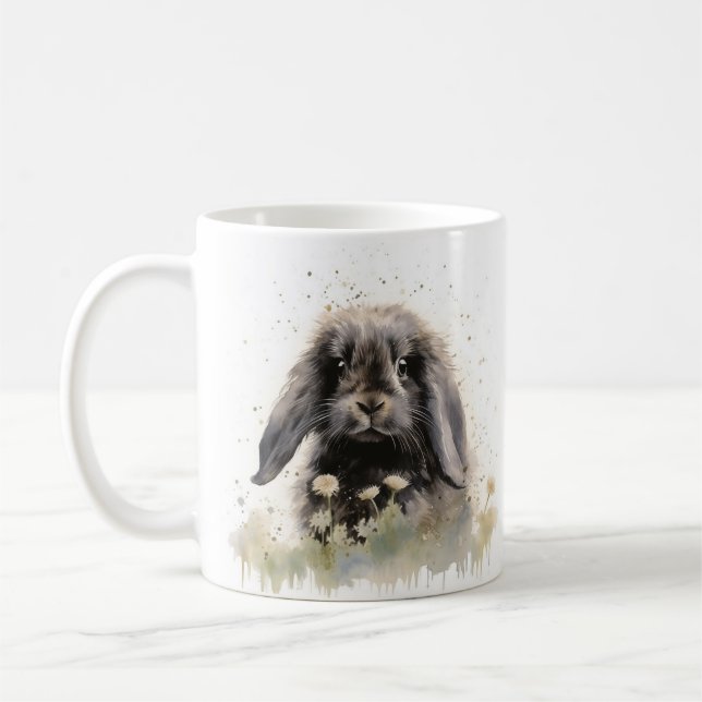 Mug Lapin Mignonne Accumulé Lop (Gauche)