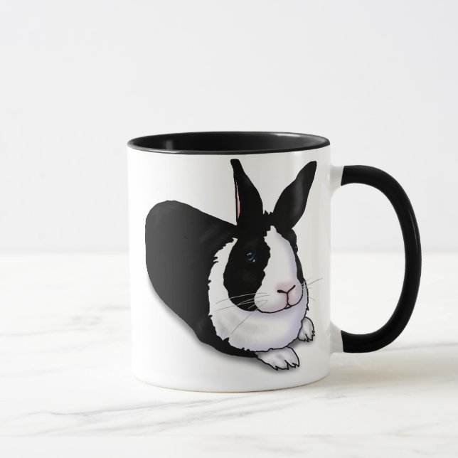 Mug Lapin noir et blanc (Droite)