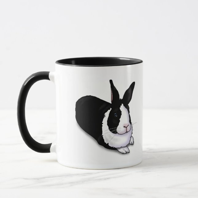 Mug Lapin noir et blanc (Gauche)