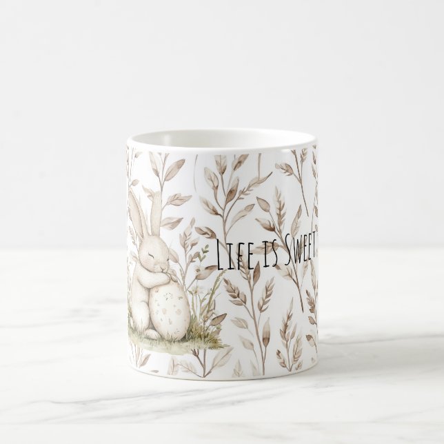 Mug Lapin oeuf de Pâques La vie est douce (Centre)