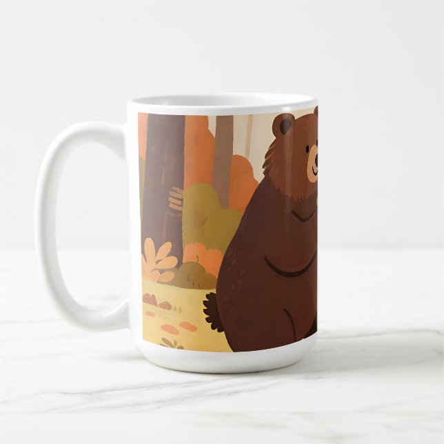 Mug Lapin ours de la forêt automnale (Gauche)
