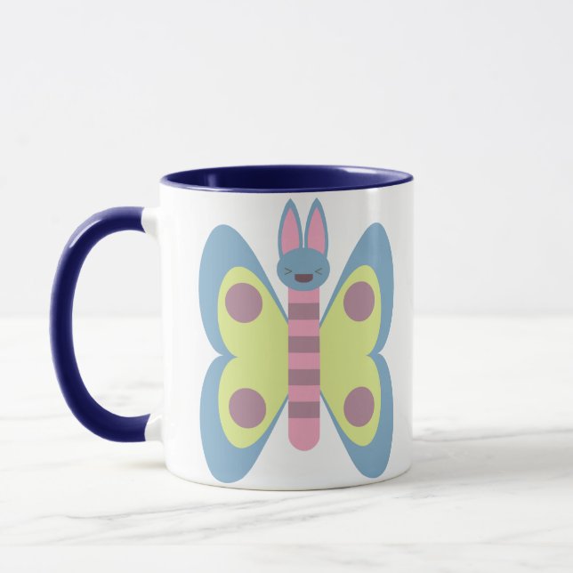 Mug Lapin papillon hybride adorable Kawaii (Gauche)