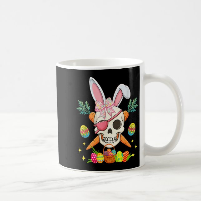 Mug Lapin Pirate Crâne Nœud Papillon Chasse de Pâques (Droite)