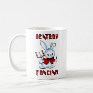 Mug Lapin Rétro Mignon - Détruire le Fascisme