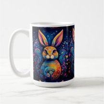 Lapin spirales et cœurs Bleu