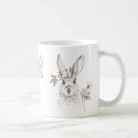 Lapin vintage et fleurs