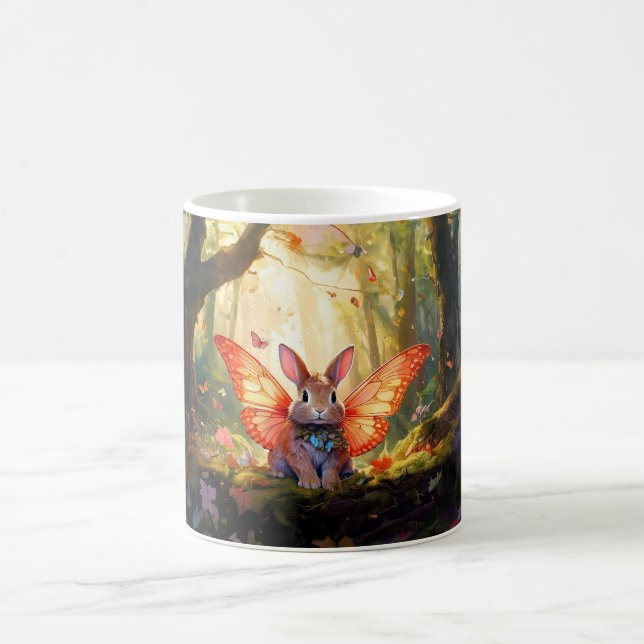 Mug Lapin Whimsical dans une forêt enchantée (Centre)