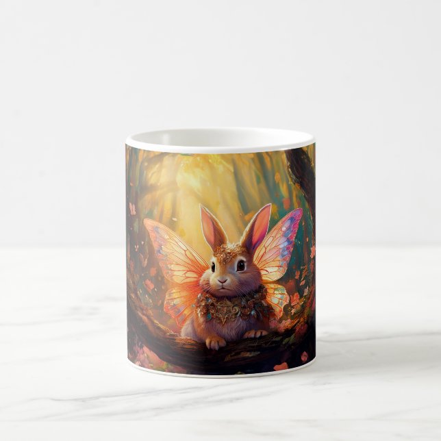 Mug Lapin Whimsical dans une forêt enchantée (Centre)
