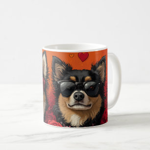 Mug Laponie finlandaise avec coeur Roses Saint Valenti