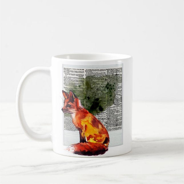 Mug L'aquarelle photo instantanée Fox (Gauche)
