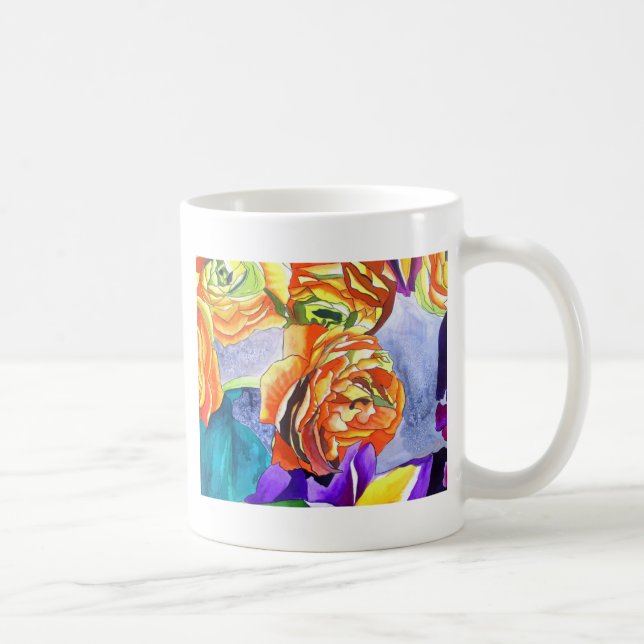 Mug L'aquarelle Ranunculus et Iris (Droite)