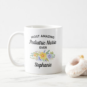 Mug L'aquarelle toujours assez florale d'infirmière l
