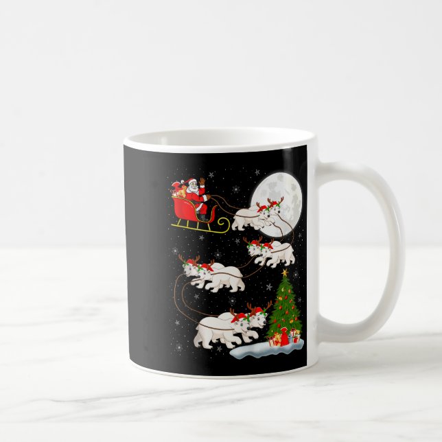 Mug Lar Bear Santa Sleigh Flying Funny Magical Christm (Droite)
