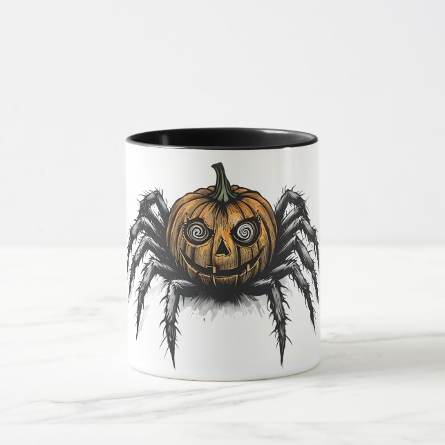 Mug L'araignée à tête de citrouille (Centre)