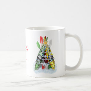 Mug L'arbre de Noël Kayak personnalisé