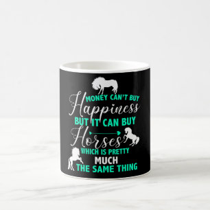 Mug L'argent peut acheter Cheval Mint Green