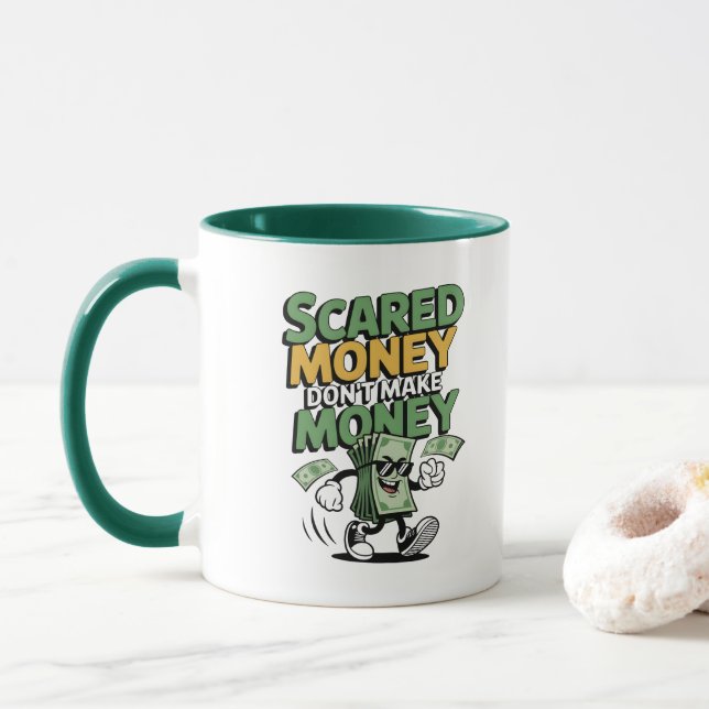 Mug L'argent qui a peur ne fait pas d'argent (Avec donut)