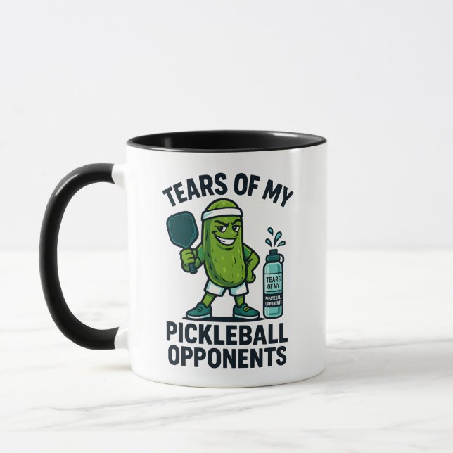 Mug Larmes de mes adversaires de pickleball Drôle de p (Gauche)