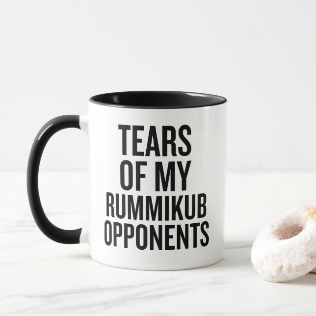 Mug Larmes de mes adversaires de Rummikub (Avec donut)