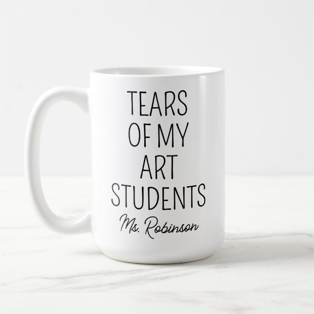 Mug Larmes de mes étudiants en art, Appréciation de l' (Gauche)