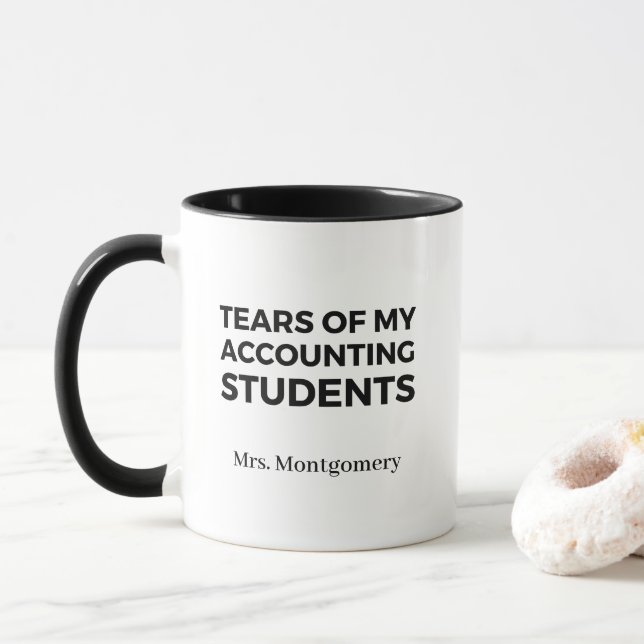 Mug Larmes de mes étudiants en comptabilité Drôle ense (Avec donut)
