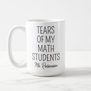Mug Larmes de mes étudiants en mathématiques, apprécia