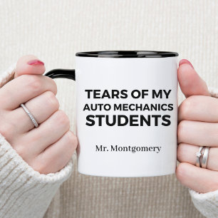 Mug Larmes de mes étudiants en mécanique automobile Pr