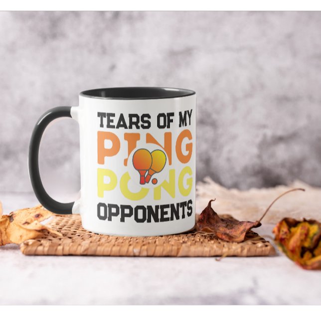 Mug Larmes De Mes Opposants Ping Pong Texte Noir Moder (tears of my opponents ping pong paddle)