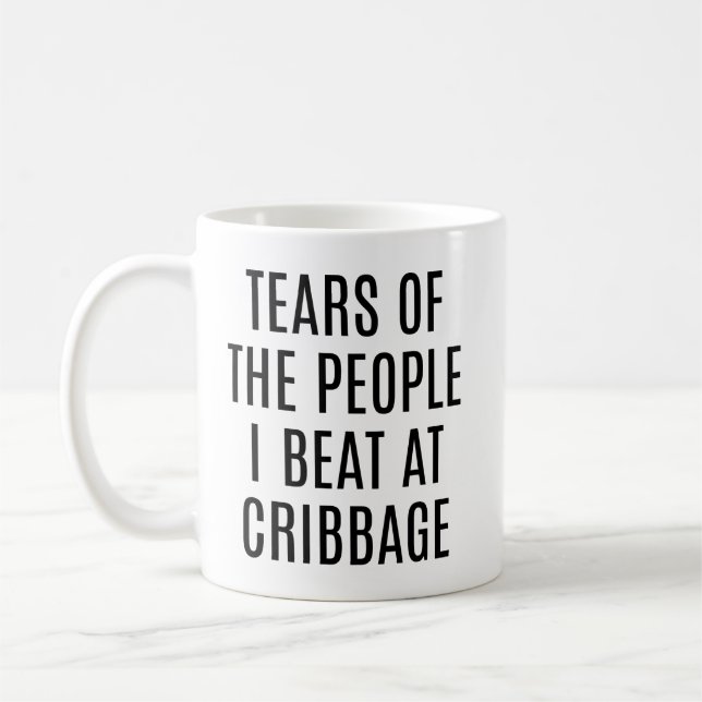 Mug Larmes des gens que j'ai battus à Cribbage Drôle (Gauche)