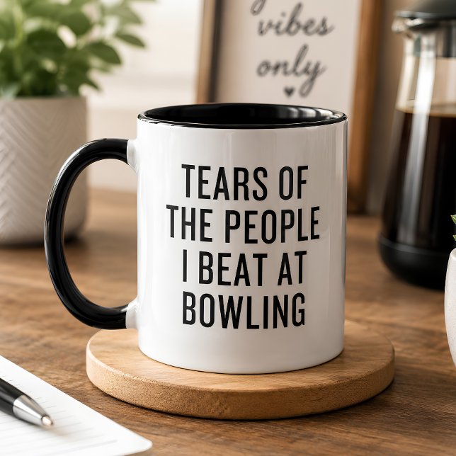 Mug Larmes des gens que j'ai battus au bowling drôle (Créateur téléchargé)