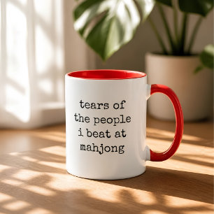Mug Larmes des personnes que je bats au jeu de Mahjong