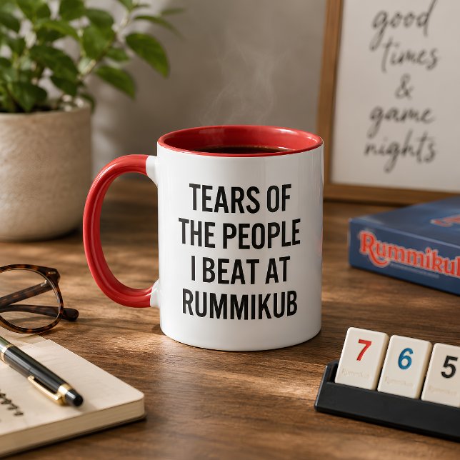 Mug Larmes Drôles des Gens que J'ai Battus au Jeu Rumm (Créateur téléchargé)