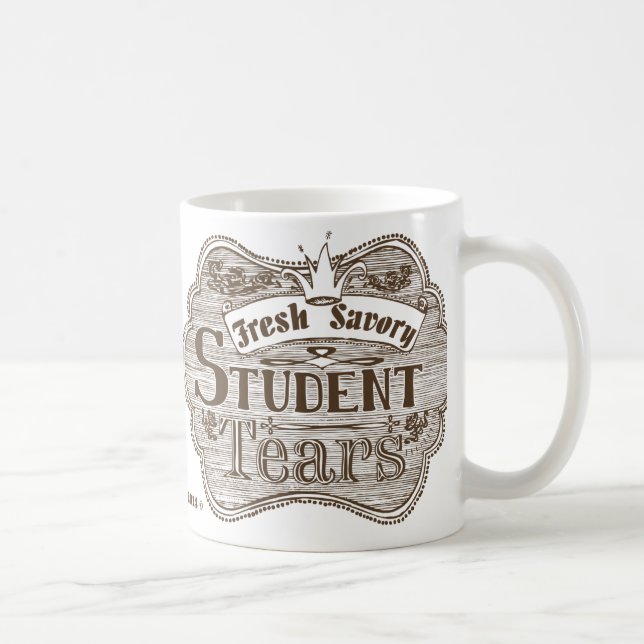 Mug Larmes Savourantes Étudiantes Main Dessinée (Droite)