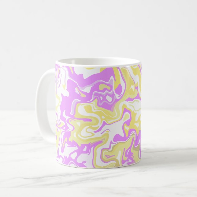 Mug L'art Abstrait avec couleurs pastel (Devant gauche)