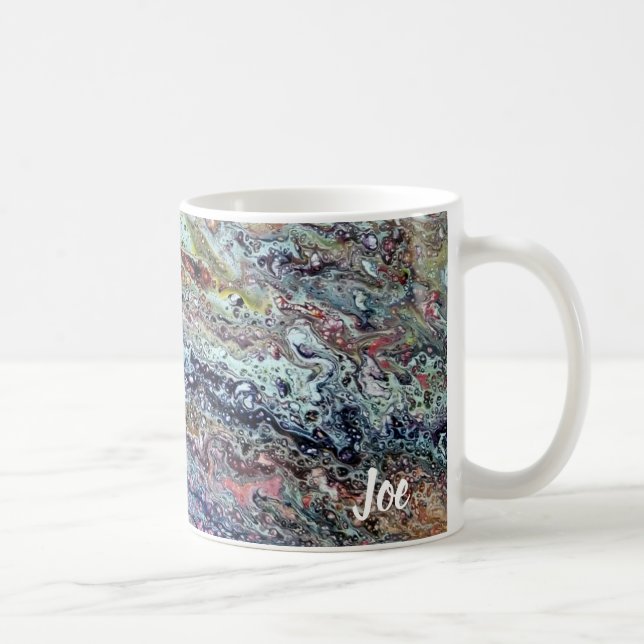 Mug L'art Abstrait de Joe - Vagues violettes - Coupes  (Droite)