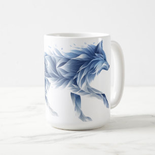 Mug L'art Abstrait du loup : Illustration géométrique