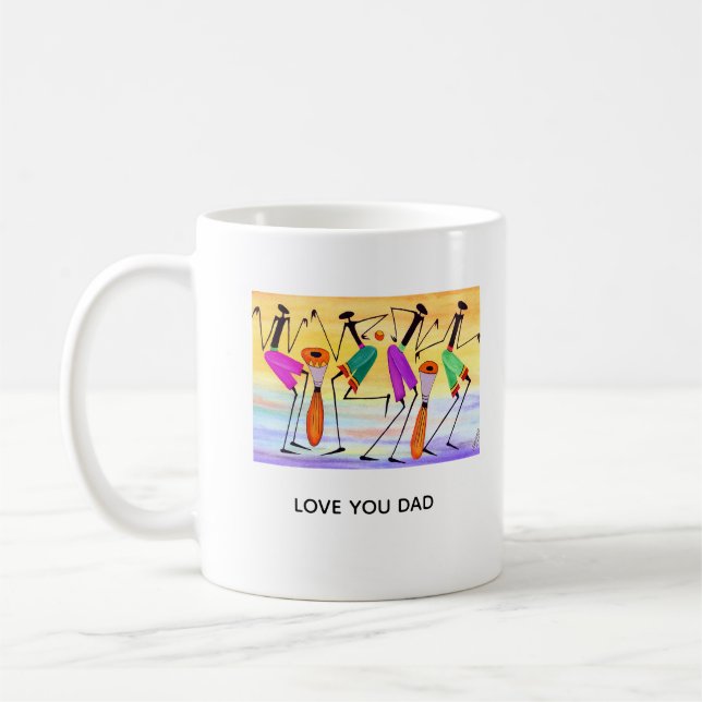 Mug L'art africain moderne de papa, exprimer le bonheu (Gauche)