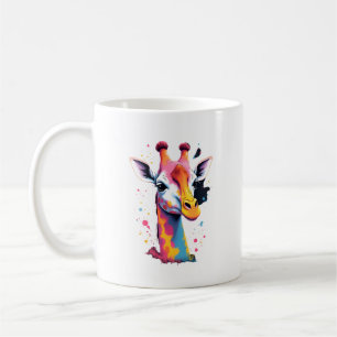 Mug L'art animalier africain La girafe colorée pour dr