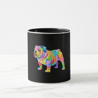 Mug L'art de Bulldog coloré