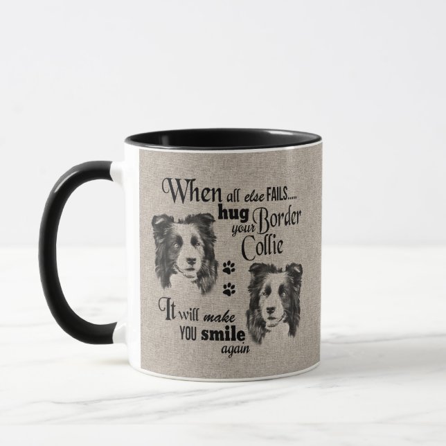 Mug L'art de Collie quand tout échoue (Gauche)