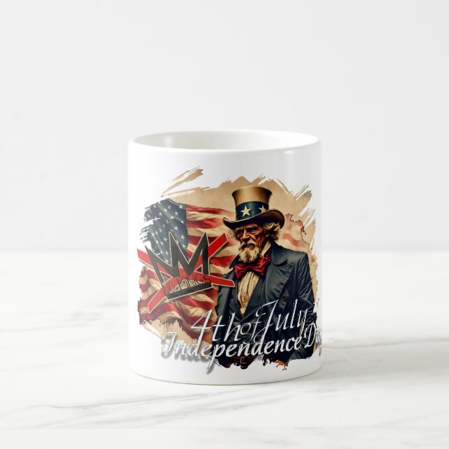 Mug L'art de la fête de l'indépendance de l'oncle Sam  (Centre)