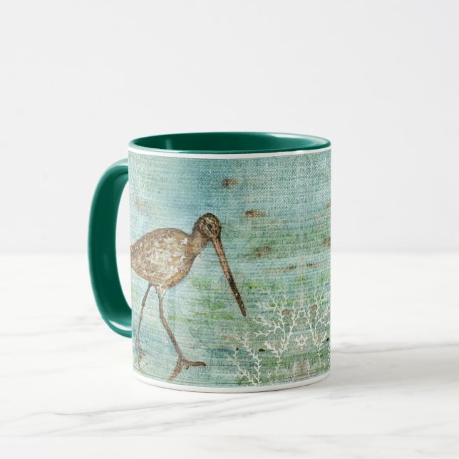 Mug L'art de la plage d'Oiseaux côtiers (Devant gauche)
