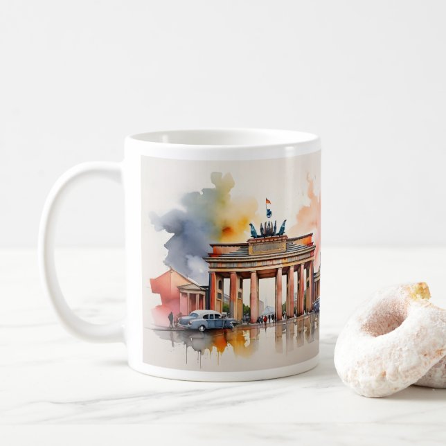 Mug L'art de l'aquarelle à Berlin (Avec donut)