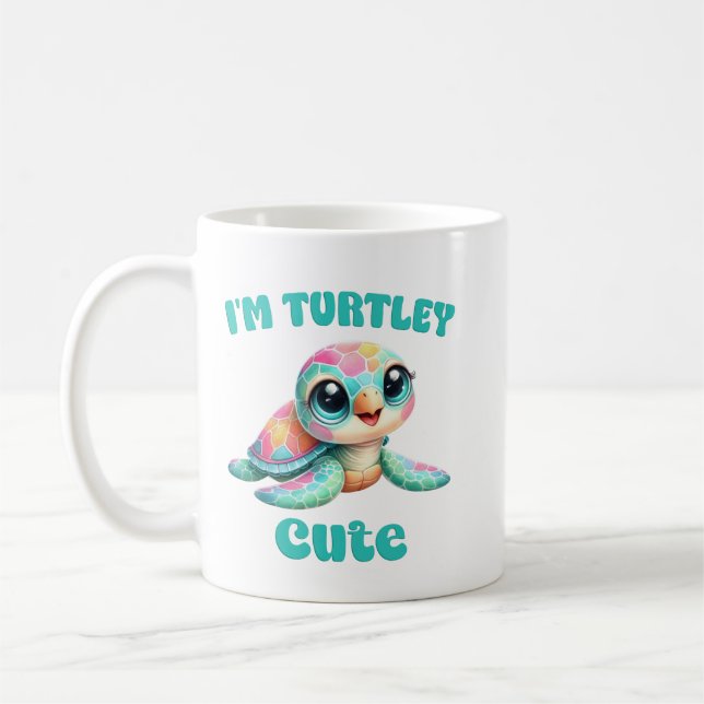 Mug L'art de tortue drôle et mignon (Gauche)