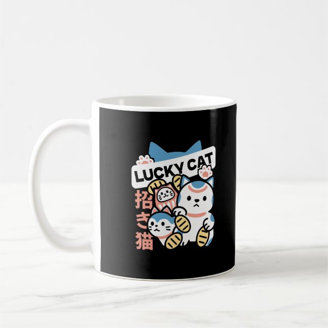 Mug L'art du chat chanceux – Maneki Neko avec pièce d' (Gauche)